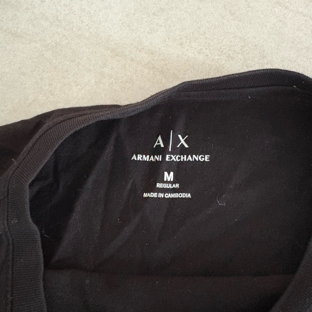 Armani Exchange Black Crew Neck Tee